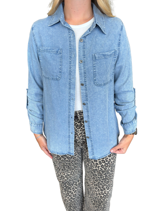Chambray Shirt With Pocket