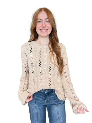 Cable Knit Sweater Top