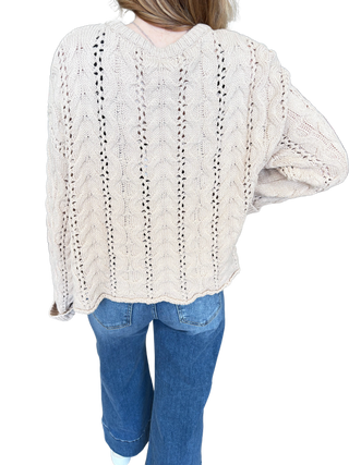 Cable Knit Sweater Top