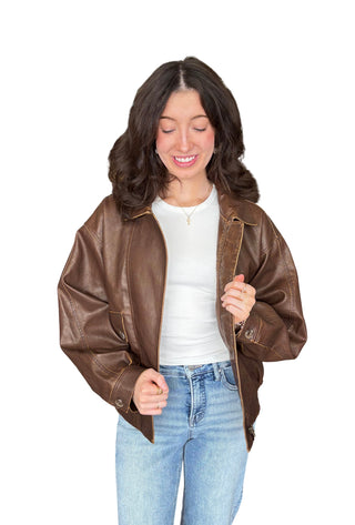 Washed Leather Jacket