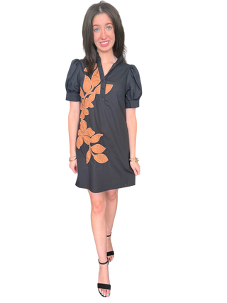 Embroidered Applique Accent Dress